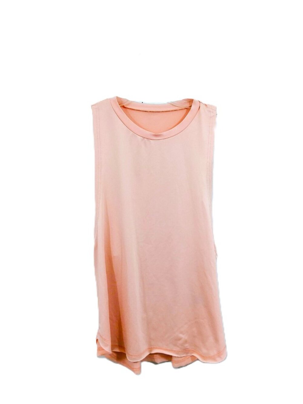 Shein Athletic Muscle Tank Top Low Side Peach Women Size M